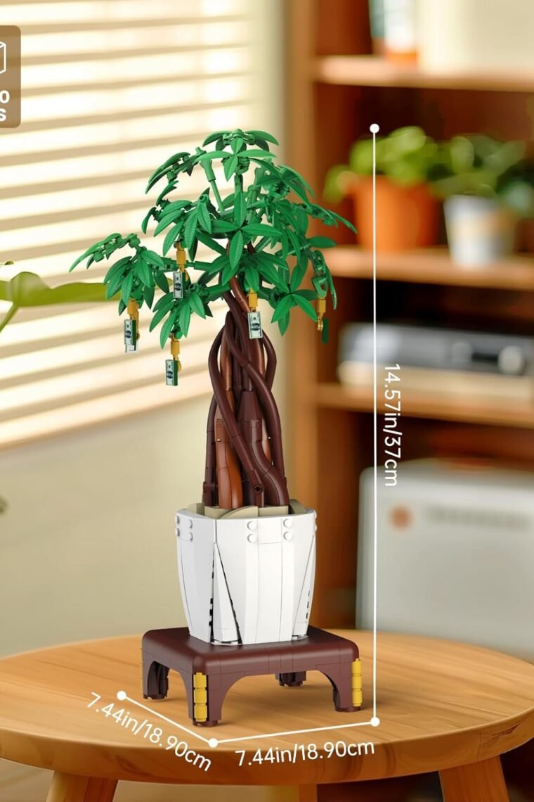 NUTCRACKER Bonsai Tree Building Block Set - Money Tree Bonsai Toy Building Kits, Plant Botanical Collection Model Building Set for Home Office Decor, Creative Gift for Women Men（1000 Piece） (Style A) - Image 2