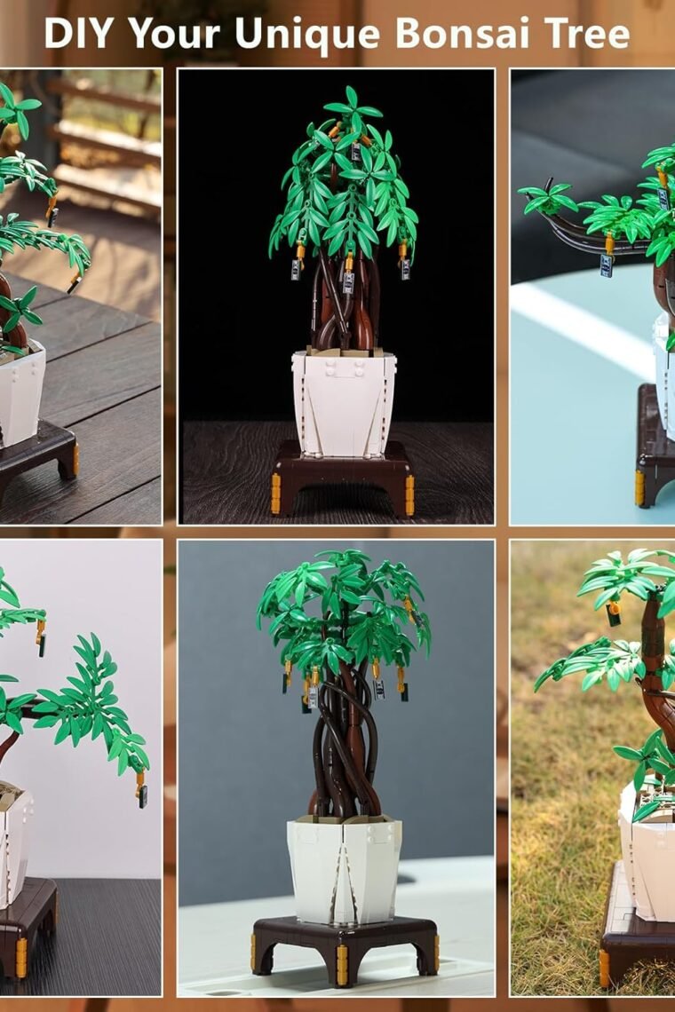 NUTCRACKER Bonsai Tree Building Block Set - Money Tree Bonsai Toy Building Kits, Plant Botanical Collection Model Building Set for Home Office Decor, Creative Gift for Women Men（1000 Piece） (Style A) - Image 3