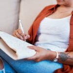 woman journaling