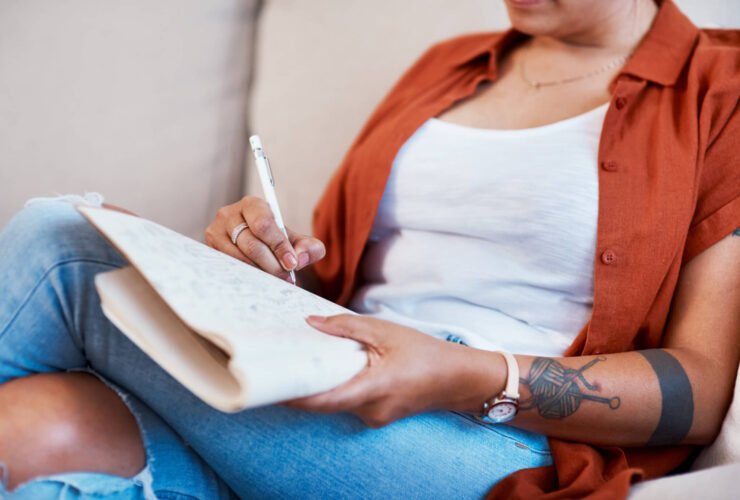 woman journaling