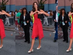Kaia Gerber Welcomed the Heat Wave In a Red Polka Dot Dress