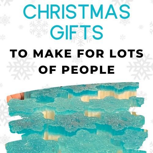 Snowflake soap to make as easy Christmas gift