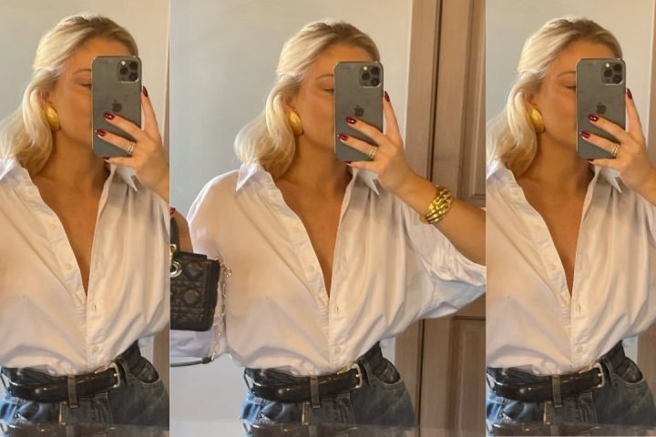 white button-down outfits